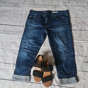 Women's AG Cropped Blue Jeans